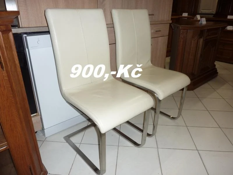 2 ks kožené židle - foto 2